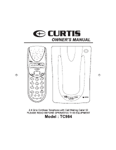 Manual Curtis TC984 Wireless Phone