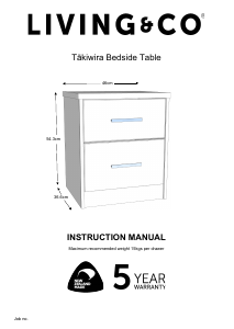 Handleiding Living & Co Takiwira Nachtkastje