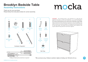 Handleiding Mocka Brooklyn Nachtkastje