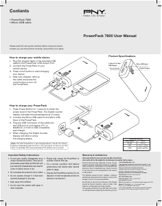 Manuale PNY PowerPack 7800 Caricatore portatile