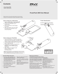 Manuale PNY PowerPack BD2600 Caricatore portatile
