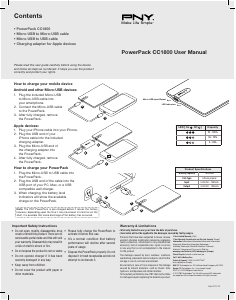 Manuale PNY PowerPack CC1800 Caricatore portatile