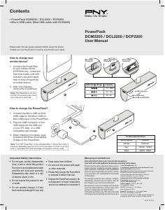 Manuale PNY PowerPack DCM2200 Caricatore portatile