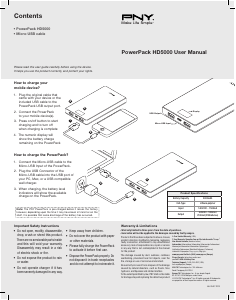 Manuale PNY PowerPack HD5000 Caricatore portatile