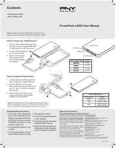 Manuale PNY PowerPack L8000 Caricatore portatile