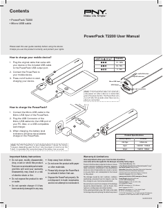 Manuale PNY PowerPack T2200 Caricatore portatile
