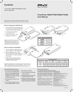 Manuale PNY PowerPack T6600 Caricatore portatile