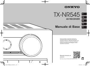 Manuale Onkyo TX-NR545 Ricevitore