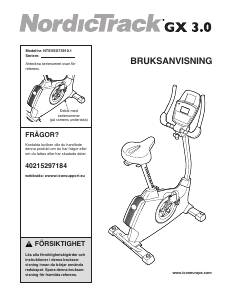 Bruksanvisning NordicTrack GX 3.0 Motionscykel