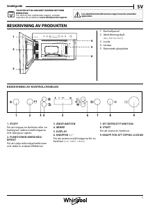 Bruksanvisning Whirlpool AMW 424/IX Mikrovågsugn