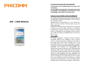 Bruksanvisning Phicomm i600 Mobiltelefon