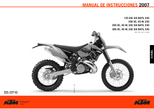 Manual de uso KTM 125 EXC (2007) Motocicleta