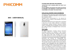 Manual Phicomm i800 Mobile Phone