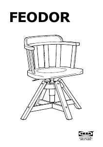 Priročnik IKEA FEODOR Pisarniški stol