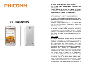 Bruksanvisning Phicomm i813 Mobiltelefon