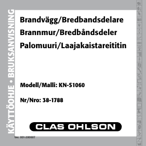 Bruksanvisning Clas Ohlson KN-S1060 Ruter
