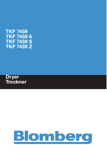 Handleiding Blomberg TKF 7459 A Wasdroger