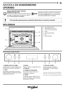 Priročnik Whirlpool AMW 805/IX Mikrovalovna pečica