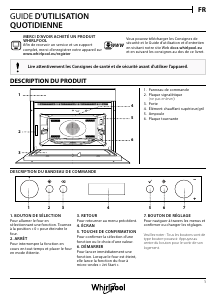 Mode d’emploi Whirlpool AMW 805/IX Micro-onde