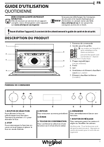 Mode d’emploi Whirlpool AMW 825/IX Micro-onde