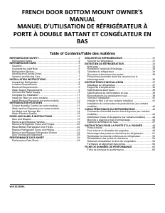 Mode d’emploi Whirlpool WRF560SMHV Réfrigérateur combiné