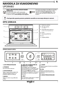 Priročnik Whirlpool AMW 9604/IX Mikrovalovna pečica