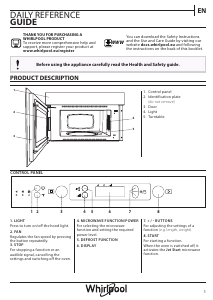 Manual Whirlpool AVM 970/WH Microwave