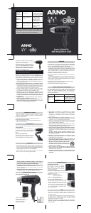 Manual Arno CV3512B0 Fashion Trip Secador de cabelo