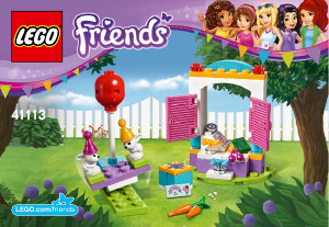 Mode d’emploi Lego set 41113 Friends L'anniversaire des lapins