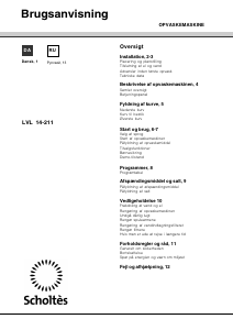 Brugsanvisning Scholtès LVL 14-211 Opvaskemaskine