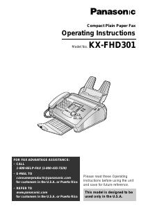 Handleiding Panasonic KX-FHD301 Faxapparaat