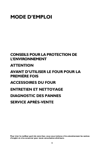 Mode d’emploi Whirlpool AKZ 180/NB Four