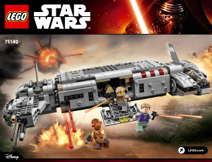 Bruksanvisning Lego set 75140 Star Wars Resistance troop transporter