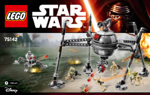 Käyttöohje Lego set 75142 Star Wars Itseohjautuva hämähäkkidroidi