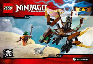 Handleiding Lego set 70599 Ninjago Cole's draak