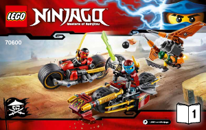 Handleiding Lego set 70600 Ninjago Motorachtervolging
