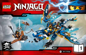 Käyttöohje Lego set 70602 Ninjago Jayn elementtilohikäärme