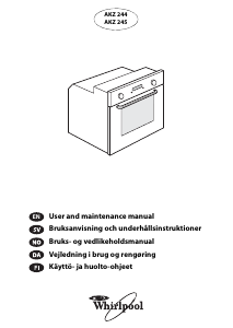 Manual Whirlpool AKZ 245/IX Oven