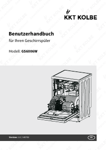 Bedienungsanleitung KKT Kolbe GS6006W Geschirrspüler
