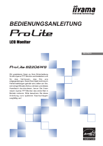 Bedienungsanleitung iiyama ProLite B2206WS LCD monitor