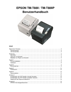 Bedienungsanleitung Epson TM-T88II Etikettendrucker