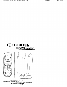 Manual Curtis TC967 Wireless Phone