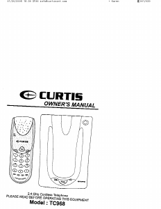 Manual Curtis TC968 Wireless Phone