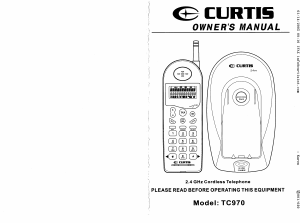 Manual Curtis TC970 Wireless Phone