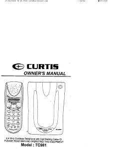Manual Curtis TC981 Wireless Phone