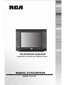 Mode d’emploi RCA TV2710C Téléviseur