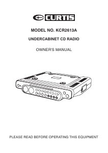 Handleiding Curtis KCR2613A Radio