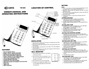 Handleiding Curtis TID893 Telefoon