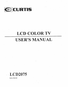 Handleiding Curtis LCD2075 LCD televisie