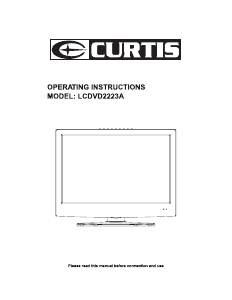 Manual Curtis LCDVD2223A LCD Television